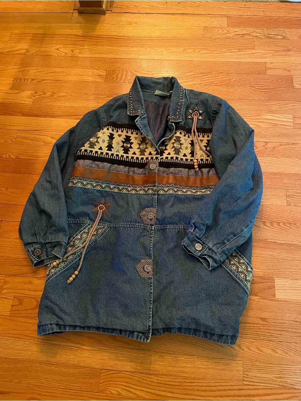 220 Hickory by Blair Denim Jacket  w Embroidery womens size 2XL